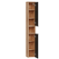 Hochschrank 'Benita' eichefarben, holzfarben, schwarz 21,2 x 147 x 16,2 cm