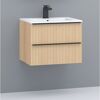Waschbecken mit Unterschrank 'Viktoria' eichefarben 61,5 x 47,8 x 47 cm