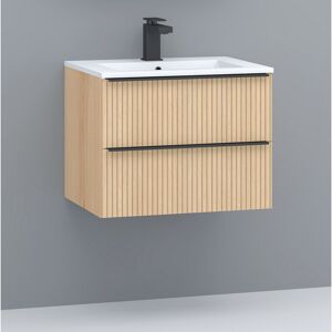Waschbecken mit Unterschrank 'Viktoria' eichefarben 61,5 x 47,8 x 47 cm