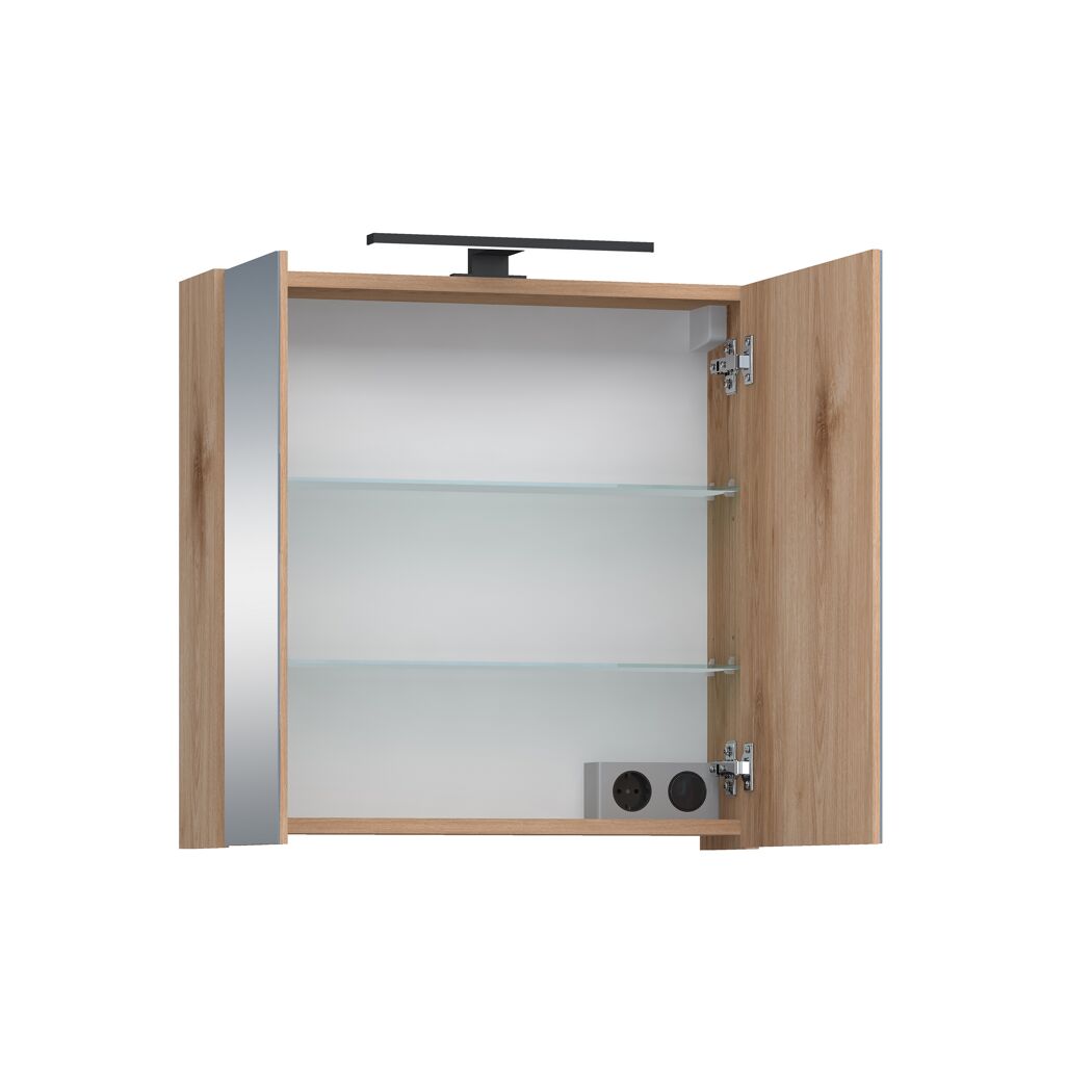 Spiegelschrank 'Viktoria' eichefarben 60 x 60 x 16,5 cm