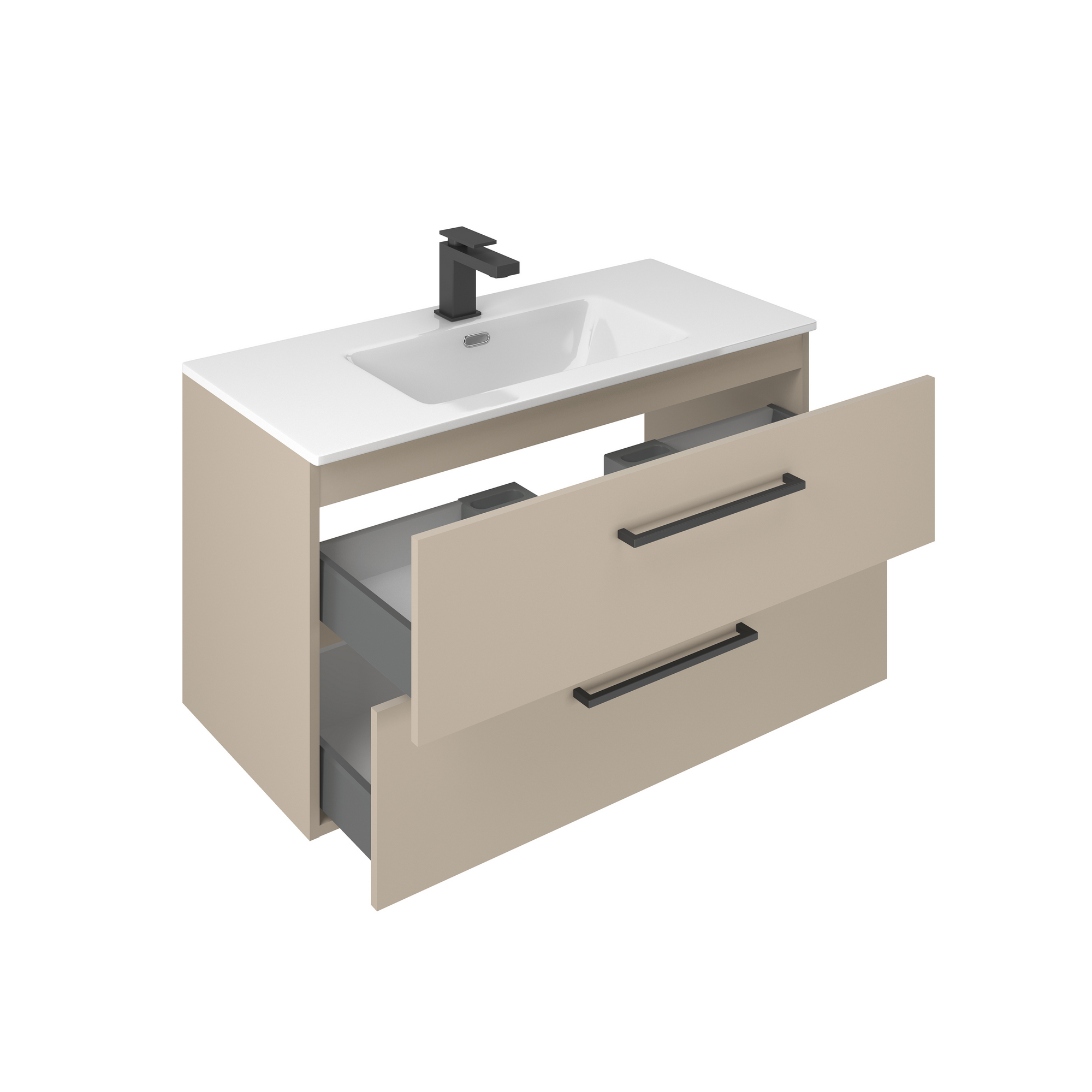 Waschbecken mit Unterschrank 'Giardini' kaschmirfarben 102 x 56,4 x 46,5 cm