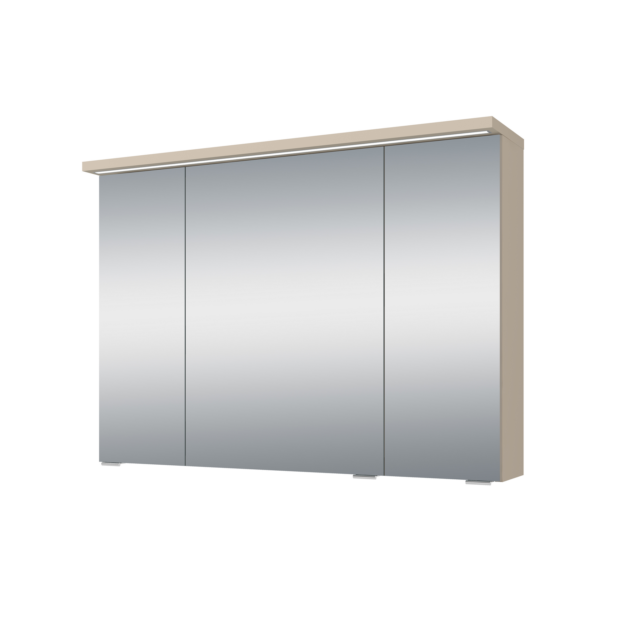 Spiegelschrank 'Giardini' kaschmirfarben 100 x 72,2 x 18/24 cm