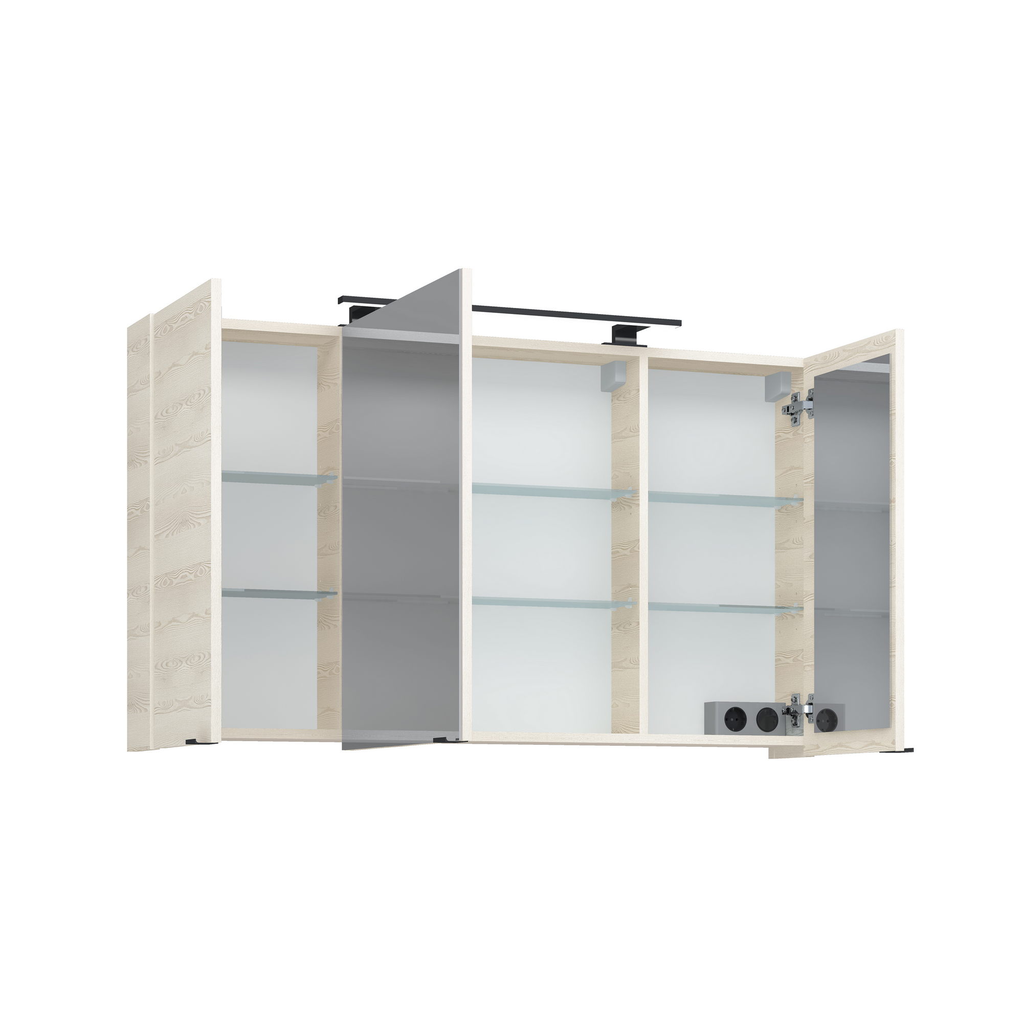 Spiegelschrank 'Fanö' Kieferfarben weiß 120 x 70 x 16,5 cm