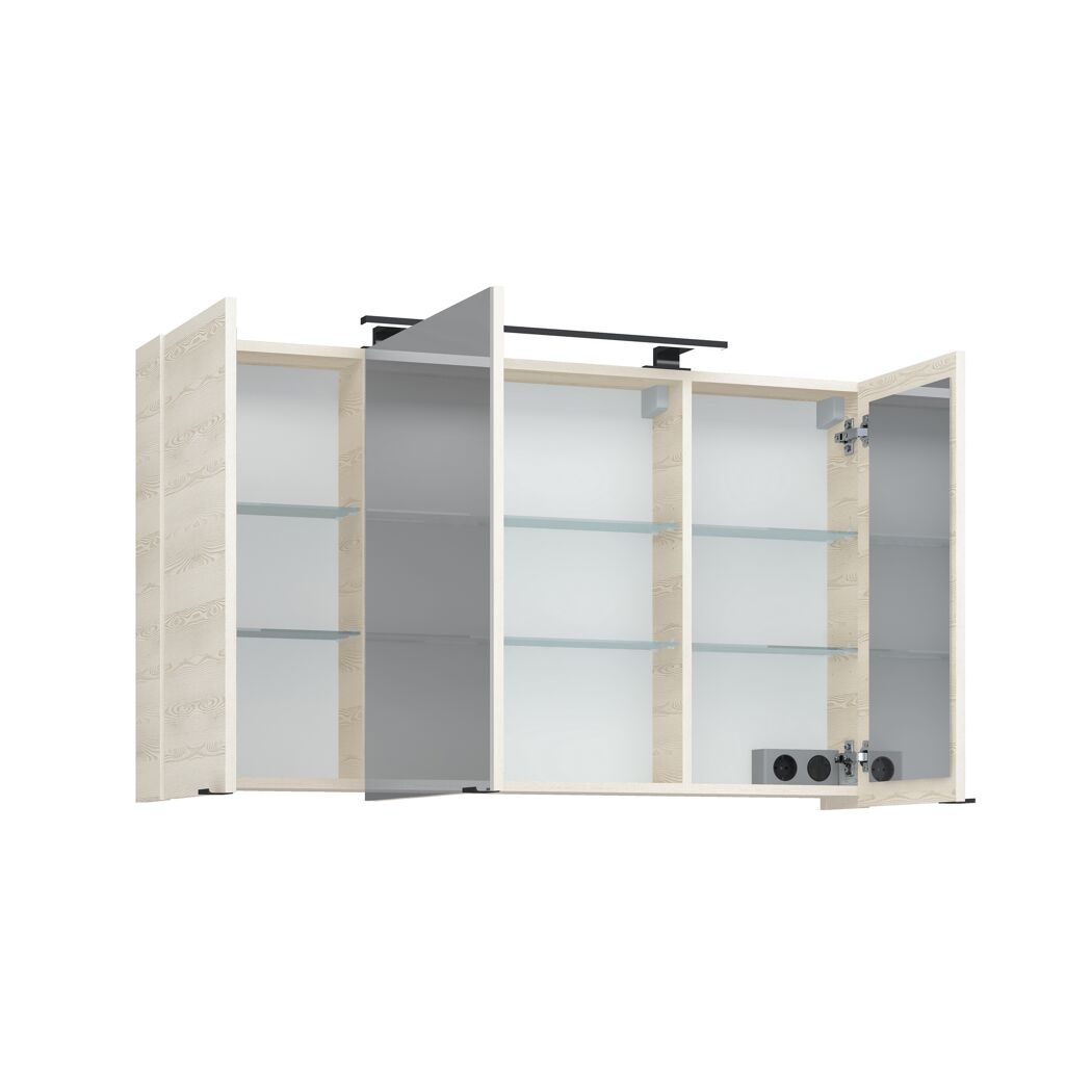 Spiegelschrank 'Fanö' Kieferfarben weiß 120 x 70 x 16,5 cm