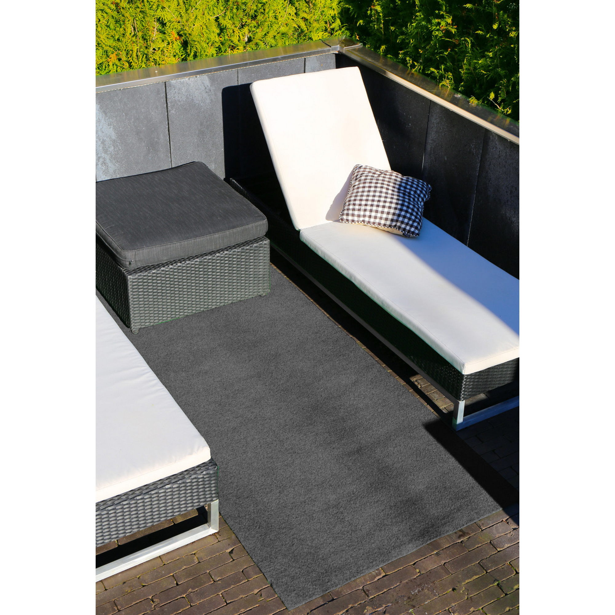 Rasenteppich anthrazit 100 x 200 cm