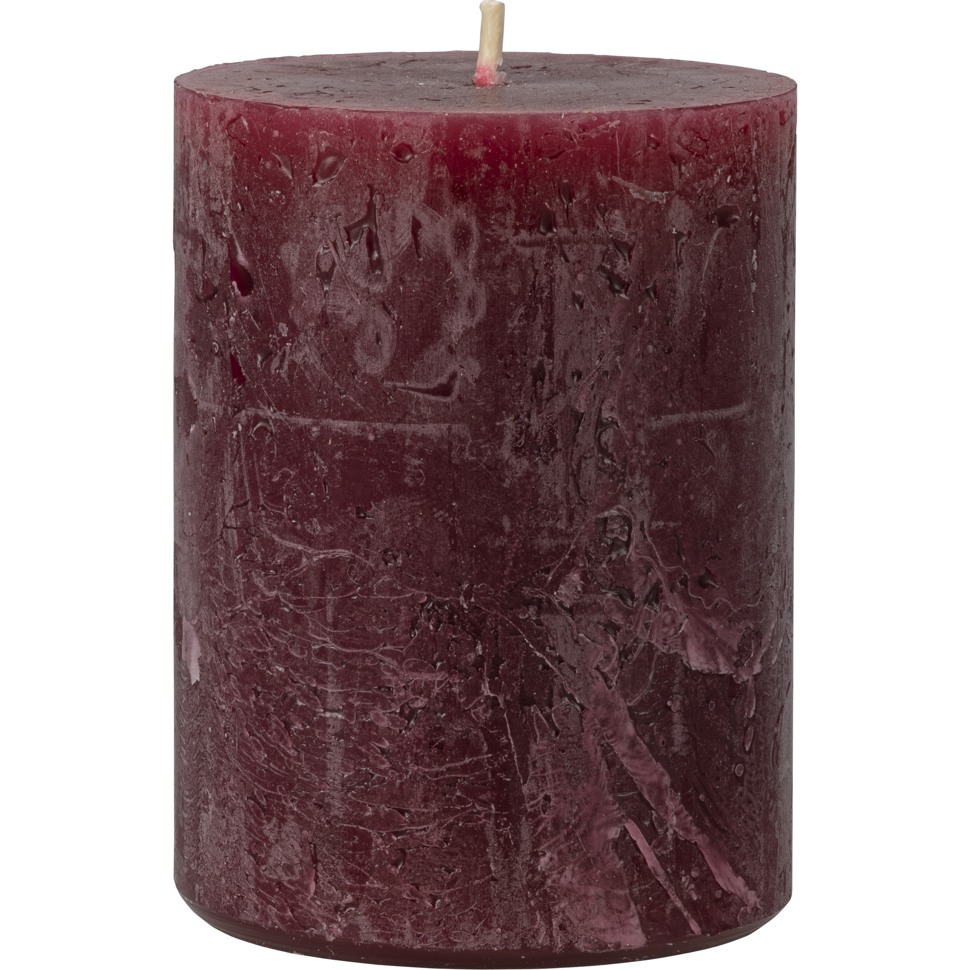 Stumpenkerze 'Rustic Safe' altrot Ø 7 x 11 cm