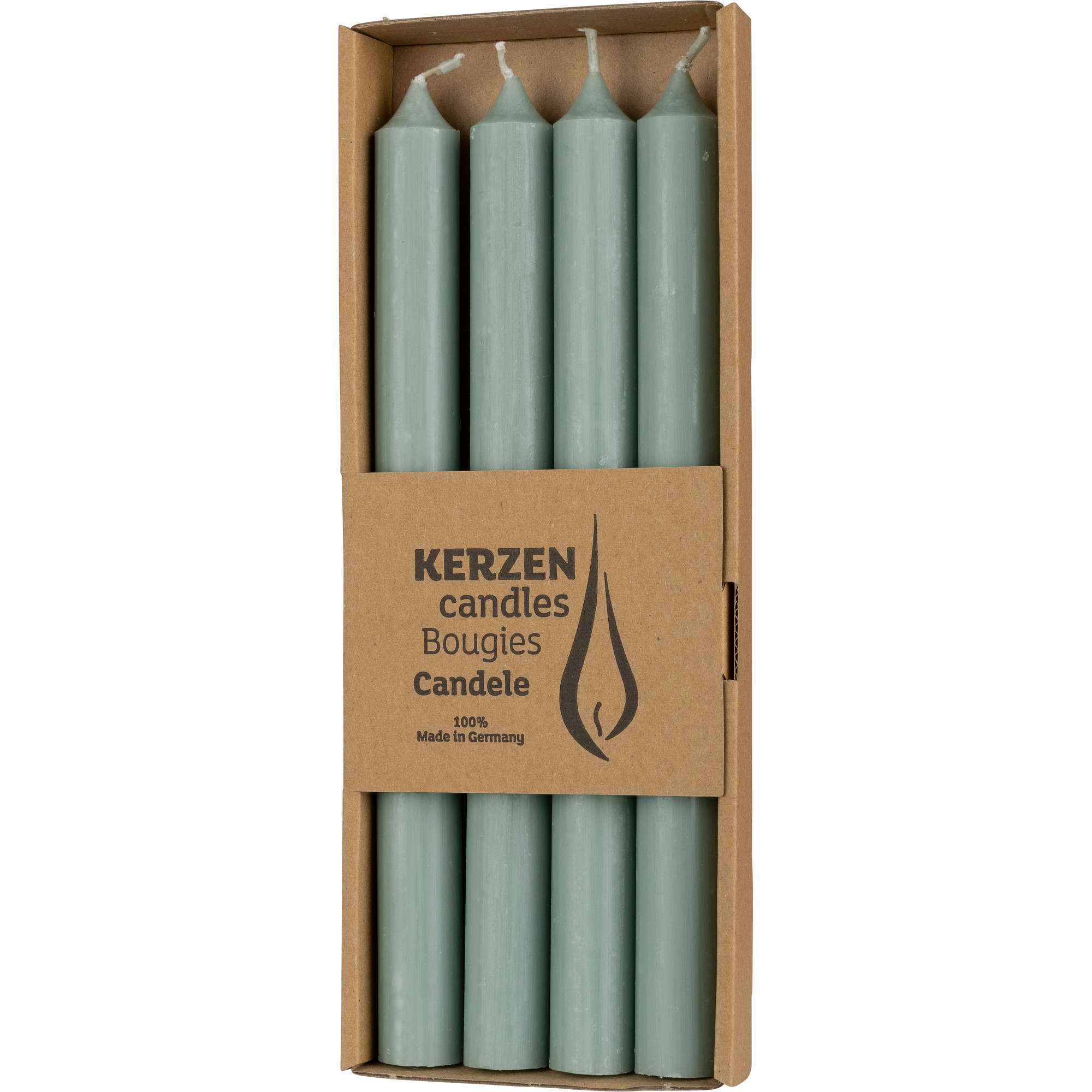 Stabkerze 'Rustic' smaragdgrün Ø 2,2 x 25 cm