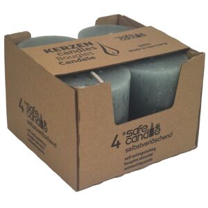 Stumpenkerze 'Rustic Safe' smaragdgrün Ø 6 x 8 cm