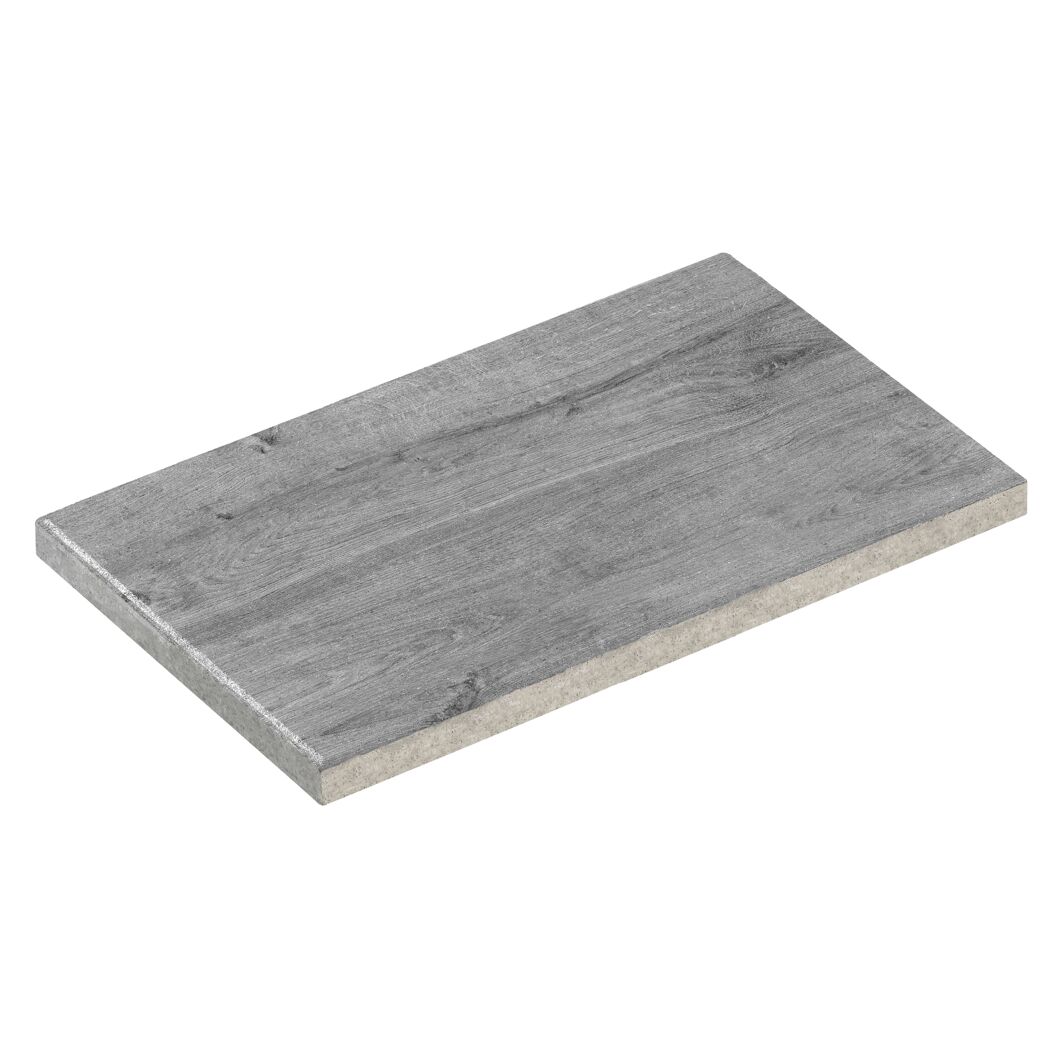 Terrassenplatte 'T-Court Fine Wood' Beton Holzoptik graphit 60 x 30 x 4 cm