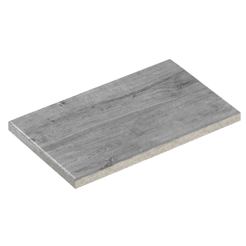 Terrassenplatte 'T-Court Fine Wood' Beton Holzoptik graphit 60 x 30 x 4 cm