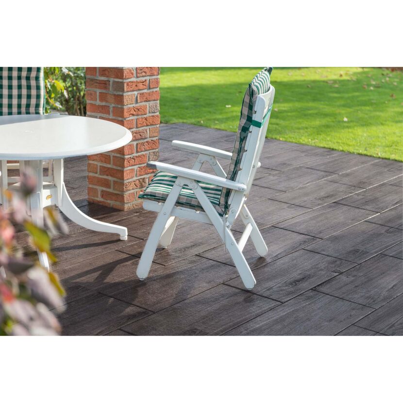 Terrassenplatte 'T-Court Fine Wood' Beton Holzoptik graphit 80 x 40 x 4 cm