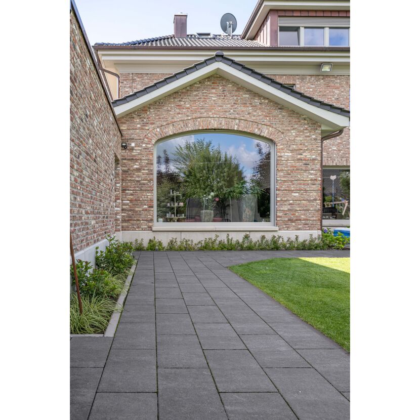 Terrassenplatte 'T-Court Supreme' Beton mittelgrau 60 x 30 x 4 cm
