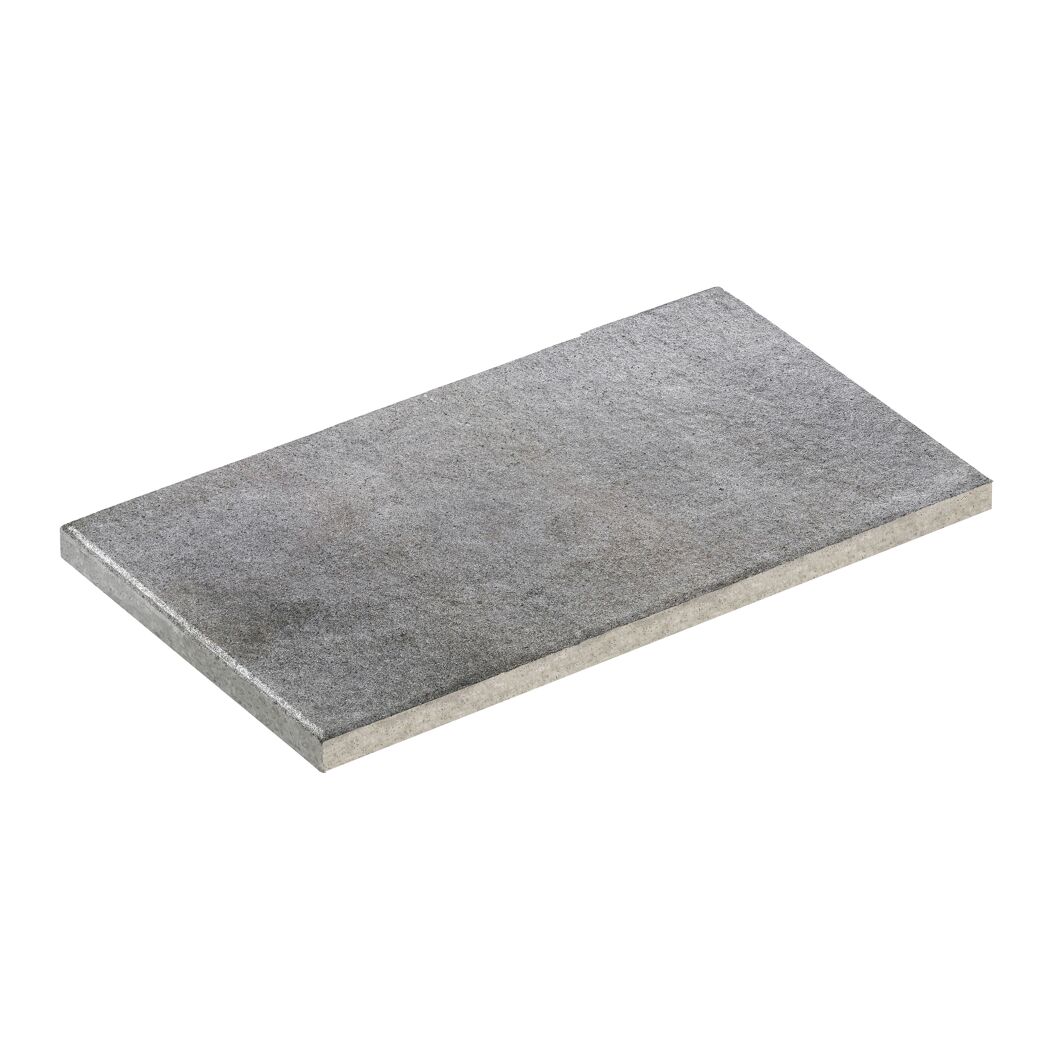 Terrassenplatte 'T-Court Deluxe' Beton basaltgrau 80 x 40 x 4 cm