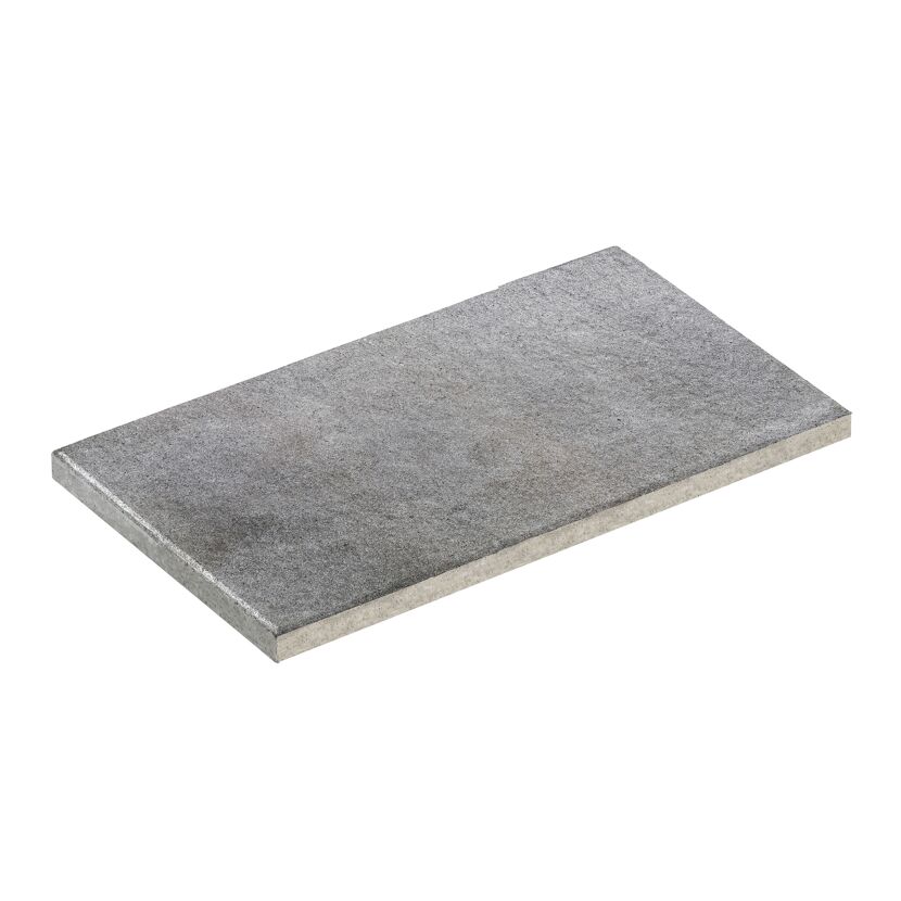 Terrassenplatte 'T-Court Deluxe' Beton basaltgrau 80 x 40 x 4 cm