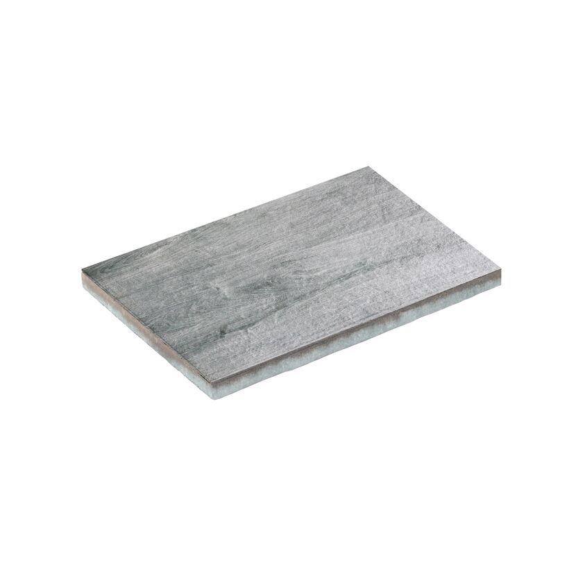 Terrassenplatte 'T-Court Fine Wood' Beton Holzoptik mittelgrau 60 x 40 x 4 cm