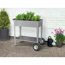 Hochbeet Stahl silber mit Rädern 85 x 80 x 50 cm 68 l