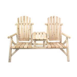 Gartenbank 'Timber' 2-Sitzer Holz braun 155 x 104 x 83 cm