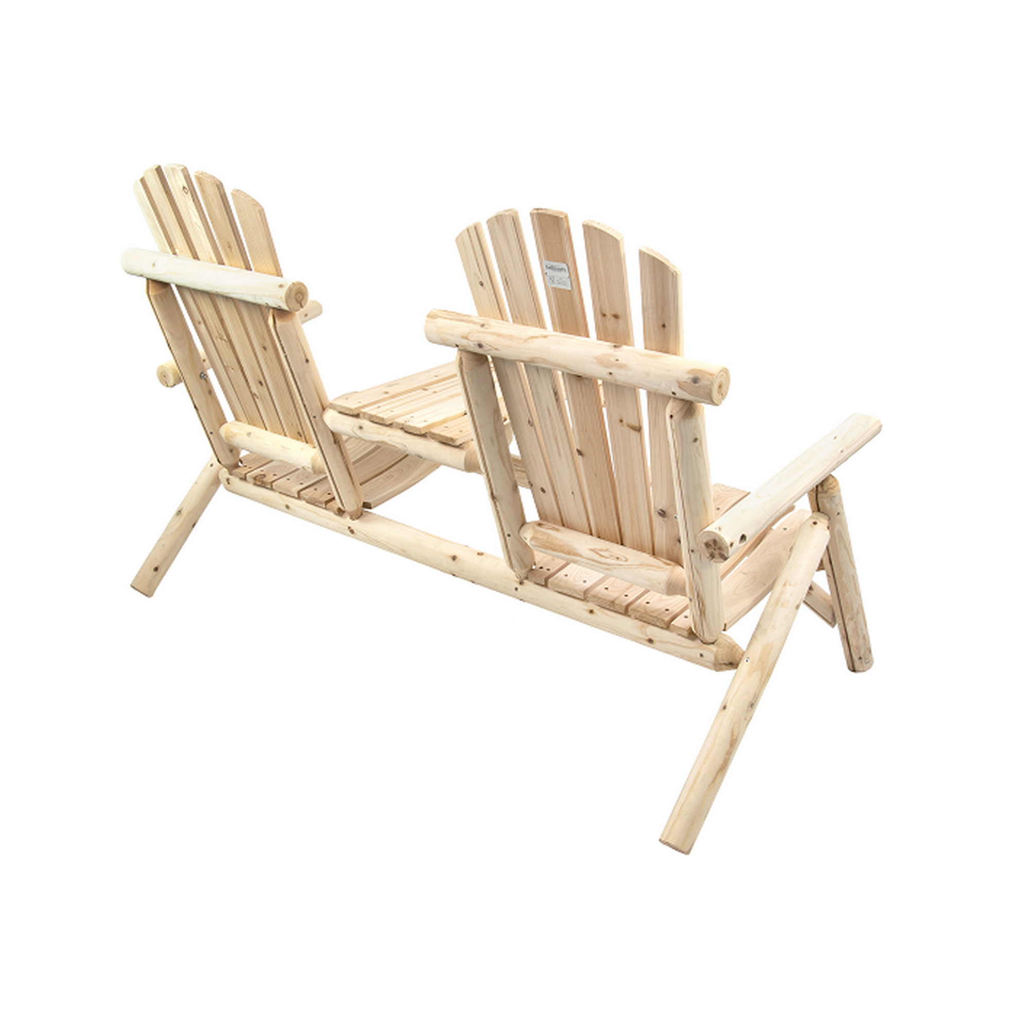 Gartenbank 'Timber' 2-Sitzer Holz braun 155 x 104 x 83 cm