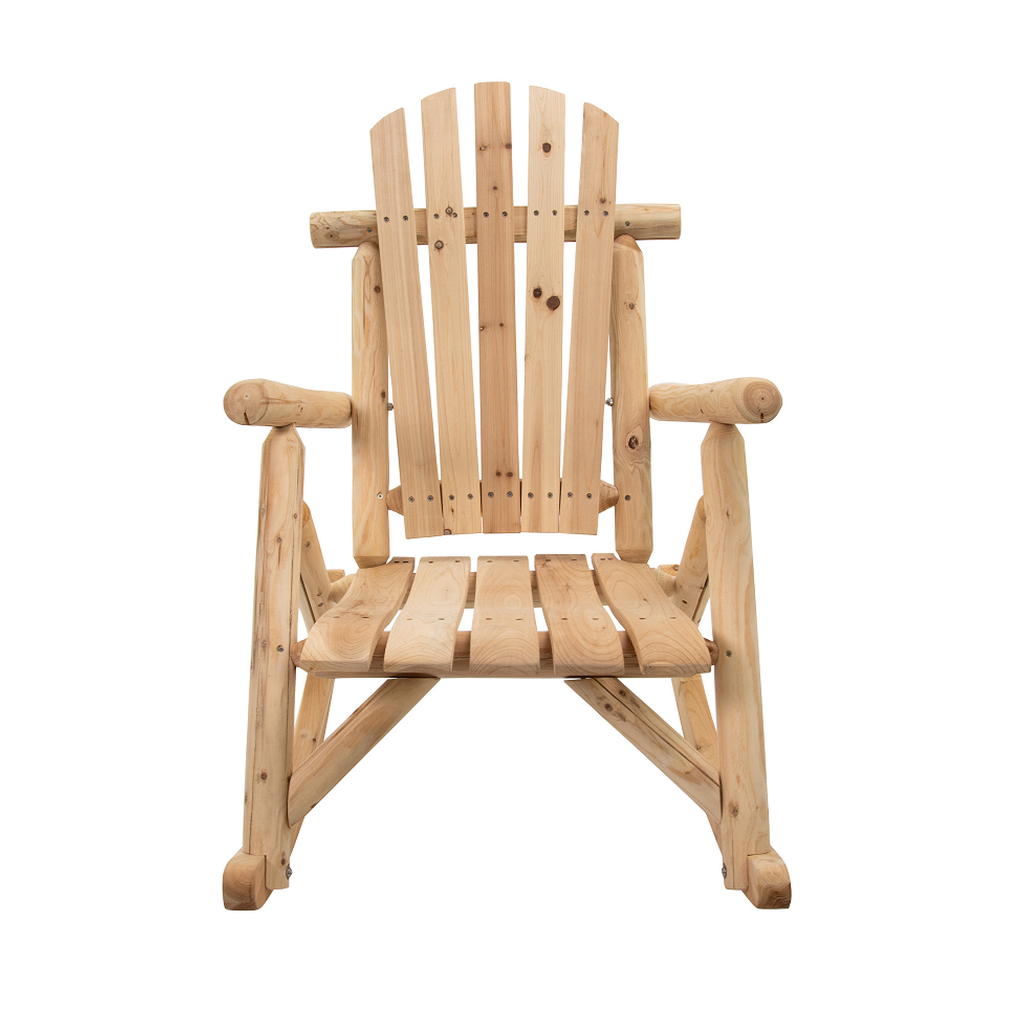 Schaukelstuhl 'Timber' Holz braun 66 x 99 x 97 cm