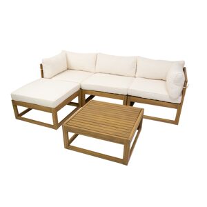Loungemöbelset 'Karmoy' Holz beige 5-teilig