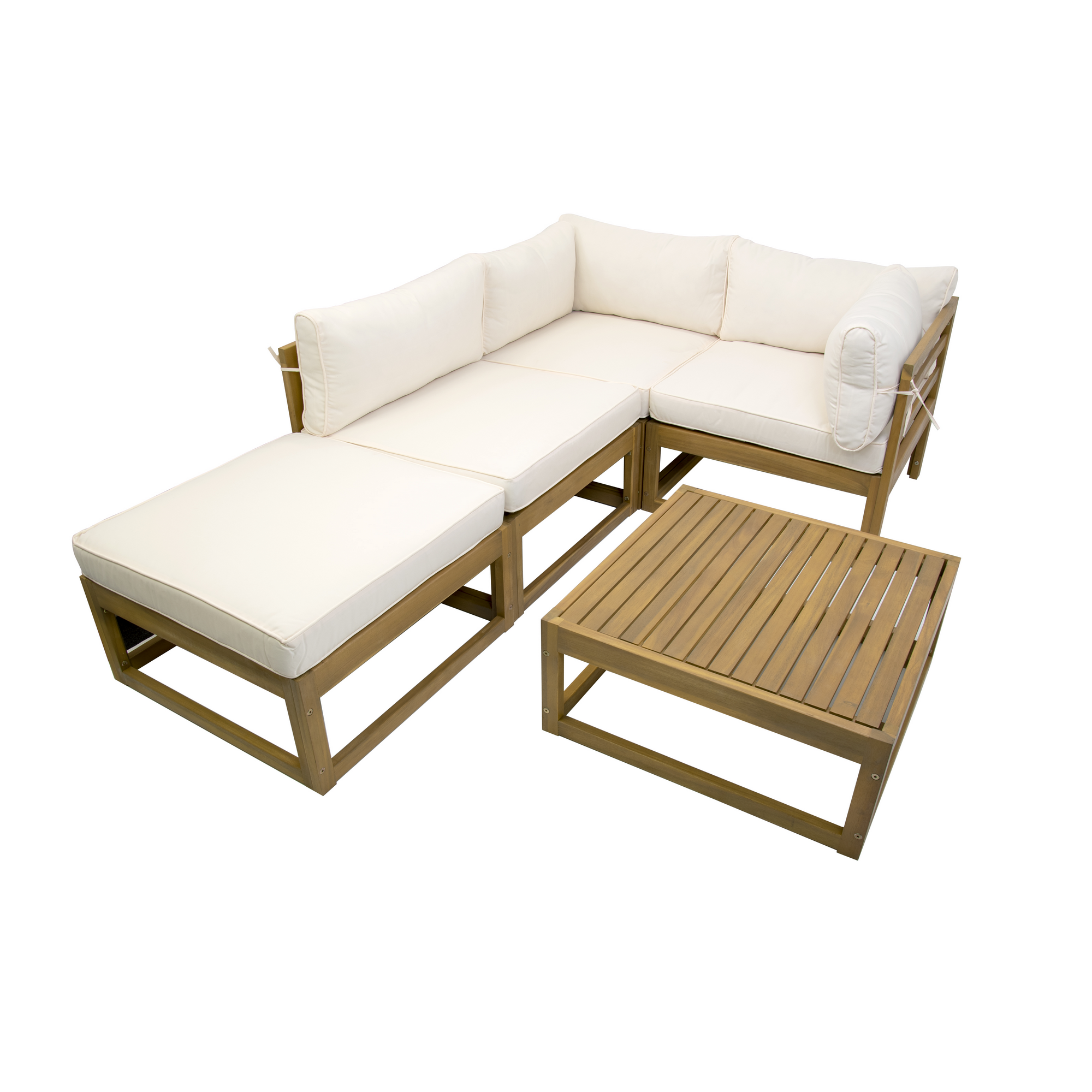 Loungemöbelset 'Karmoy' Holz beige 5-teilig