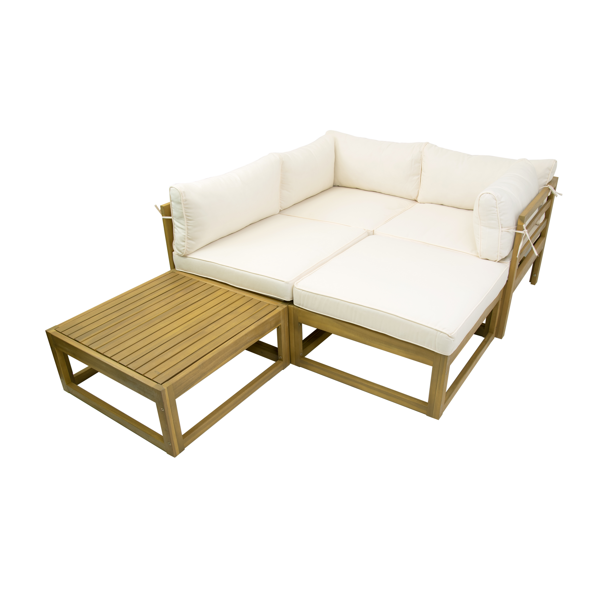 Loungemöbelset 'Karmoy' Holz beige 5-teilig