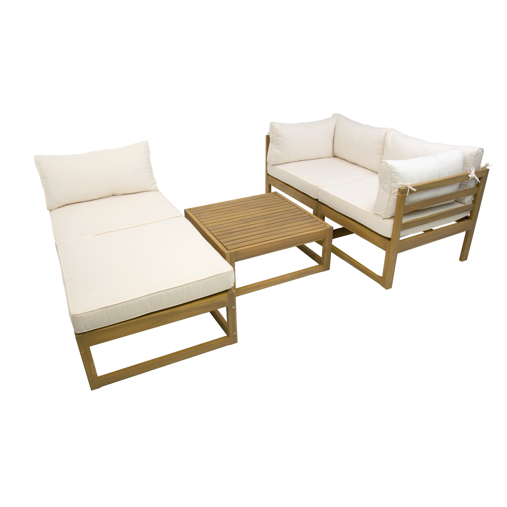 Loungemöbelset 'Karmoy' Holz beige 5-teilig