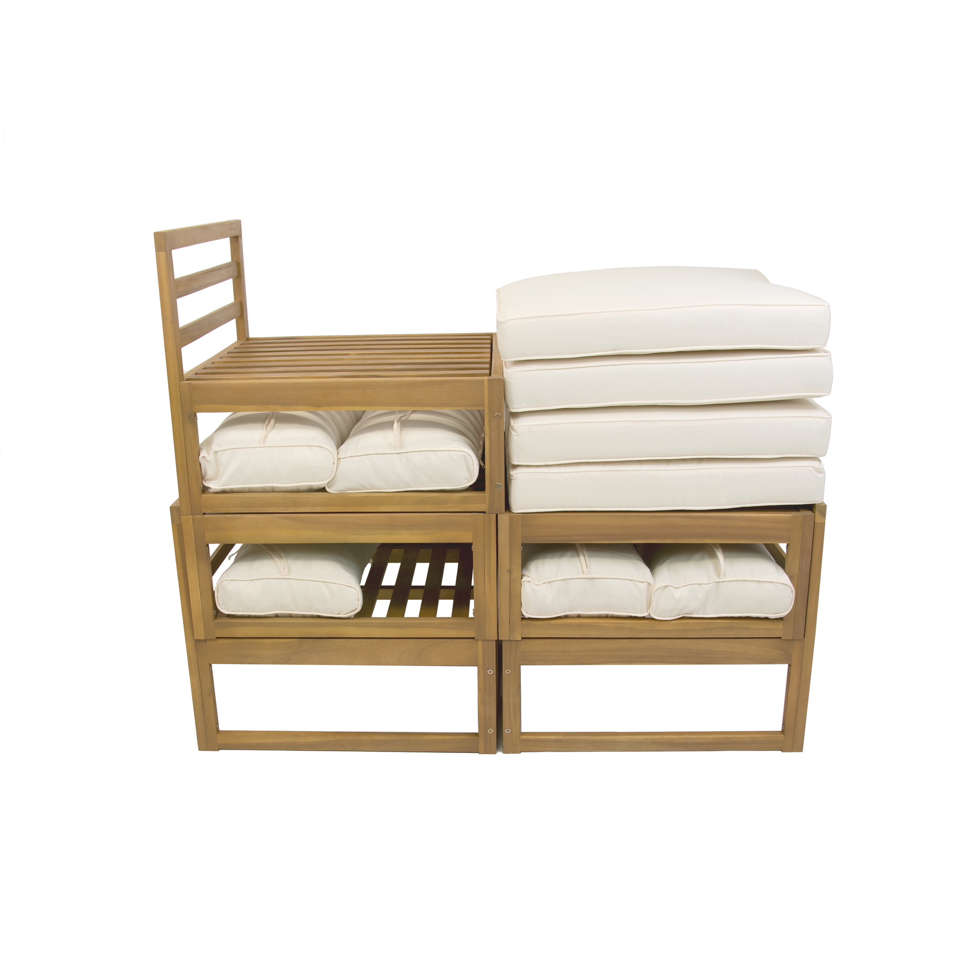 Loungemöbelset 'Karmoy' Holz beige 5-teilig