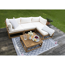 Modul-Lounge 'Karmoy' Holz braun/beige 4-Sitzer mit Tisch 5-teilig