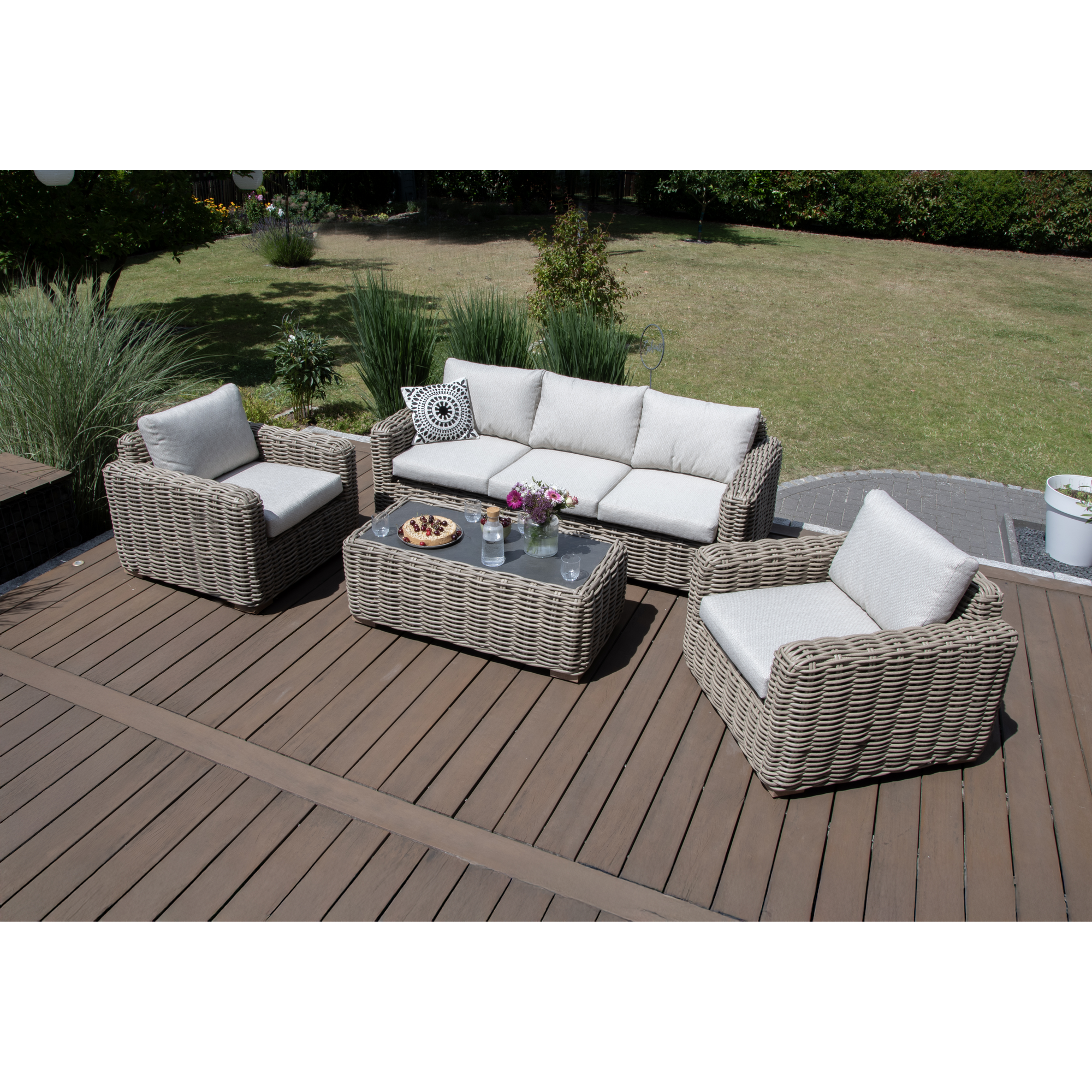 Loungemöbelset 'Havana' Aluminium beige 4-teilig