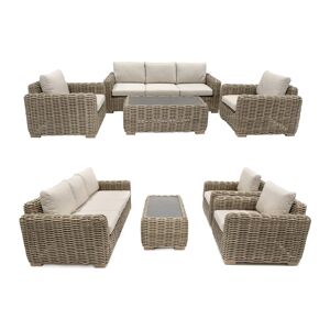 Lounge-Set 'Havana' braun/creme 4-teilig