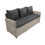 Dining-Lounge-Set 'Prato' braun/grau 6-teilig