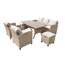 Dining-Lounge-Set 'Prato' braun/beige 6-teilig