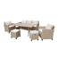 Dining-Lounge-Set 'Prato' braun/beige 6-teilig