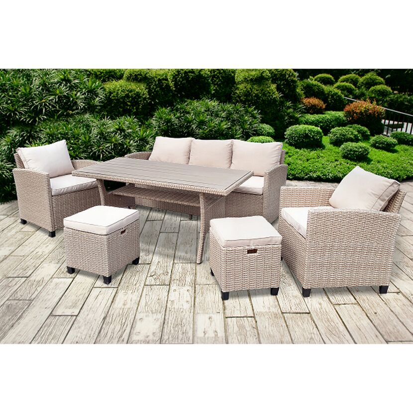 Loungemöbelset 'Prato' für 7 Personen Aluminium