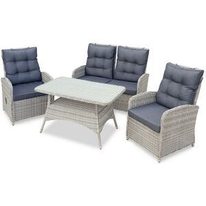 Dining-Lounge-Set 'Monte Carlo' beige/anthrazit 4-teilig
