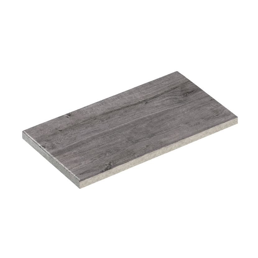 Terrassenplatte 'T-Court Fine Wood' Beton Holzoptik mittelgrau 60 x 30 x 4 cm