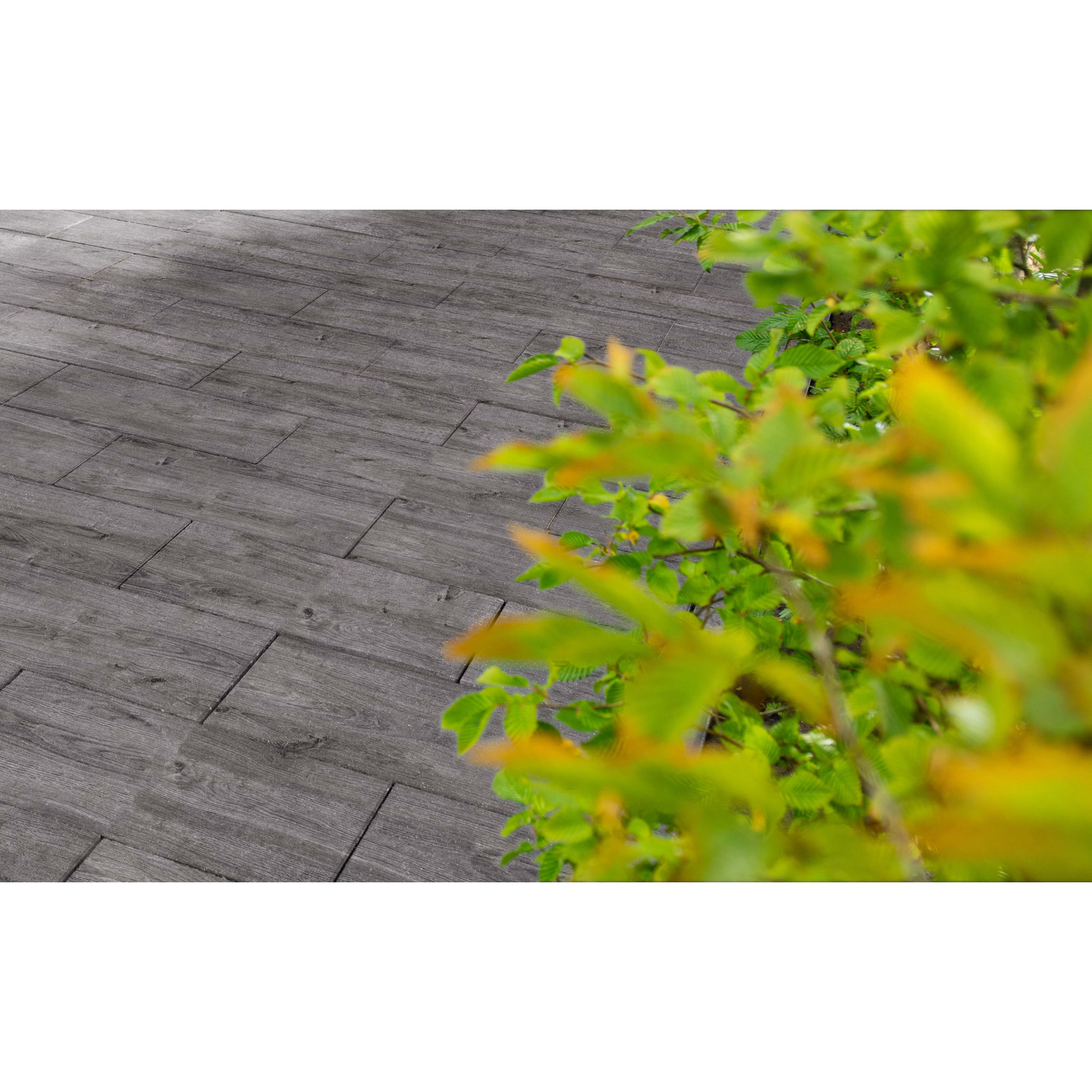 Terrassenplatte 'Natura Fino' Beton Holzoptik mittelgrau 60 x 30 x 4 cm