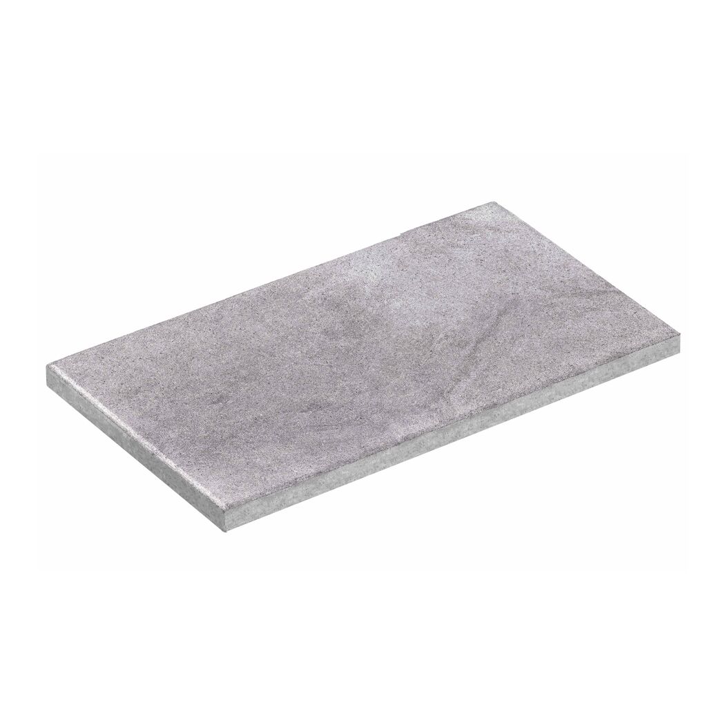 Terrassenplatte 'T-Court Deluxe' Beton grau 80 x 40 x 4 cm