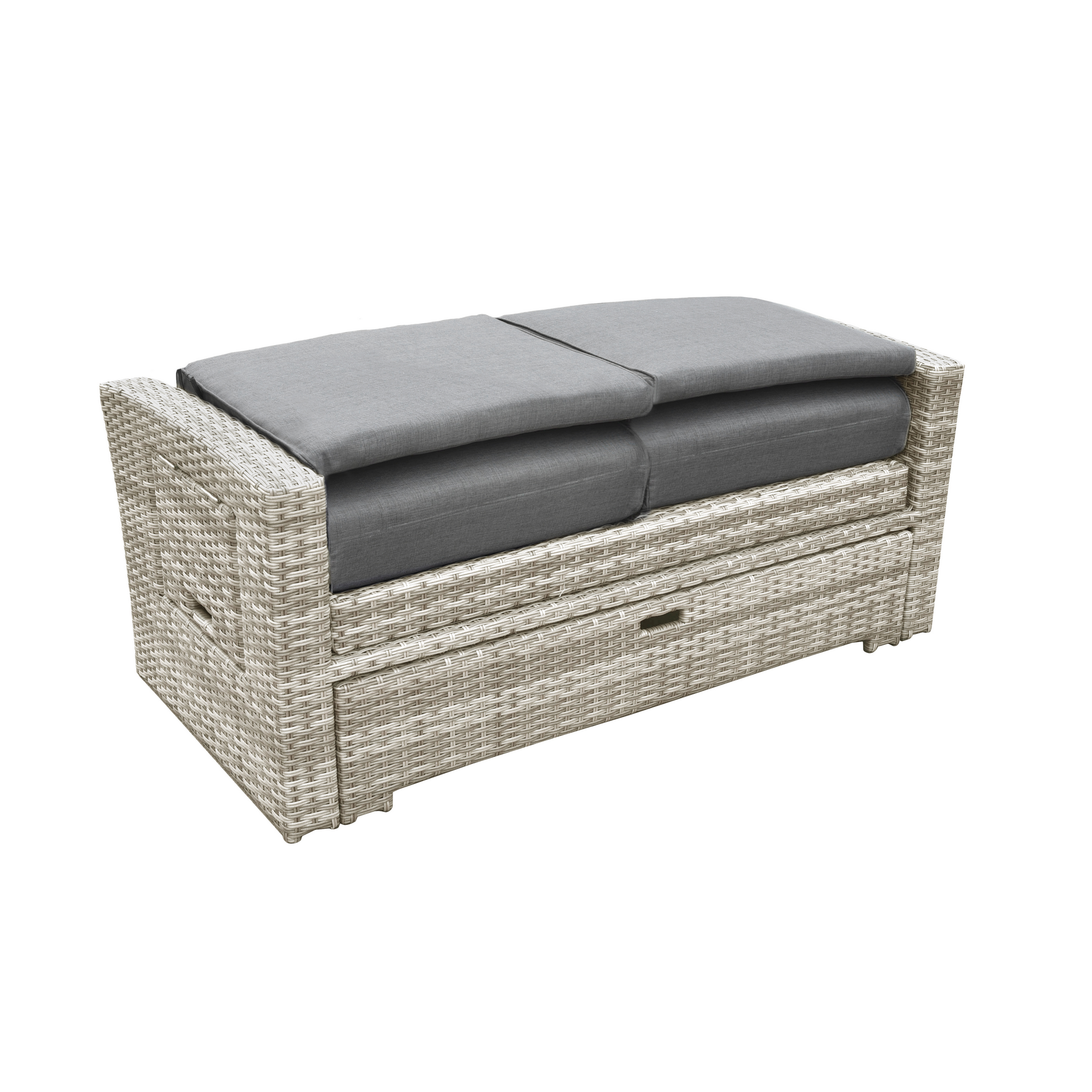 Multifunktionsliege 'Begur' grau/anthrazit 148 x 93 x 65 cm