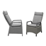 Sessel-Set 'Dallas' grau 2-teilig