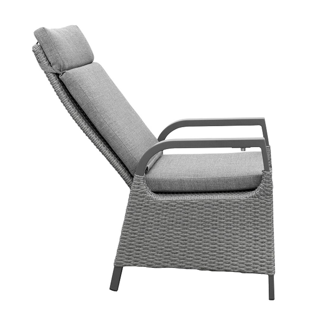 Gartenstuhlset 'Dallas' Aluminium grau 2 Stück