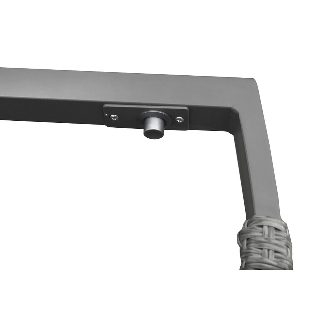 Gartenstuhlset 'Dallas' Aluminium grau 2 Stück