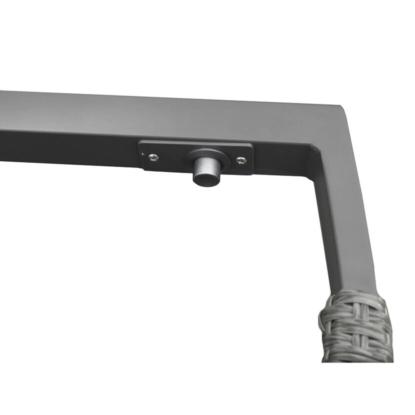 Gartenstuhlset 'Dallas' Aluminium grau 2 Stück