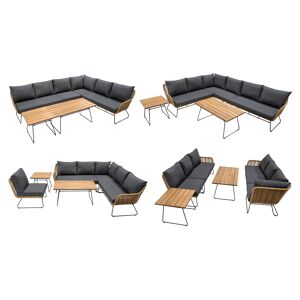 Coffee-Lounge-Set 'Montreux' braun/grau 6-teilig