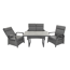 Dining-Lounge-Set 'Orlando' grau 4-teilig