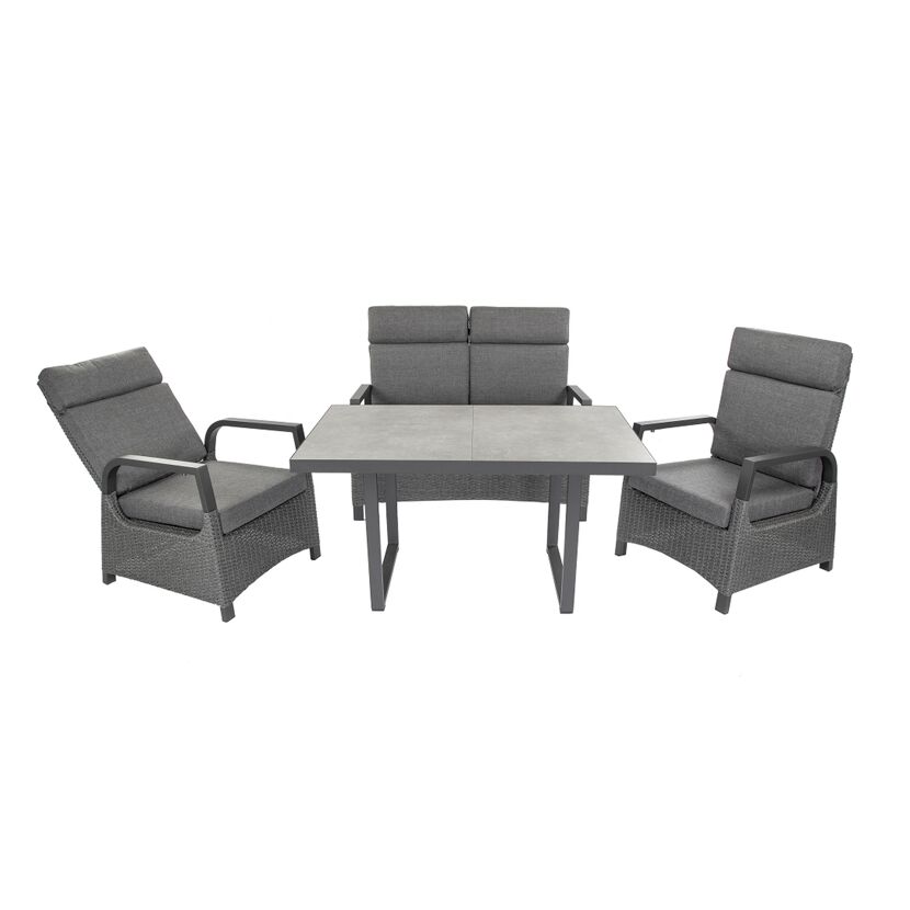 Loungemöbelset 'Orlando' für 4 Personen Aluminium