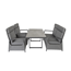 Dining-Lounge-Set 'Orlando' grau 4-teilig