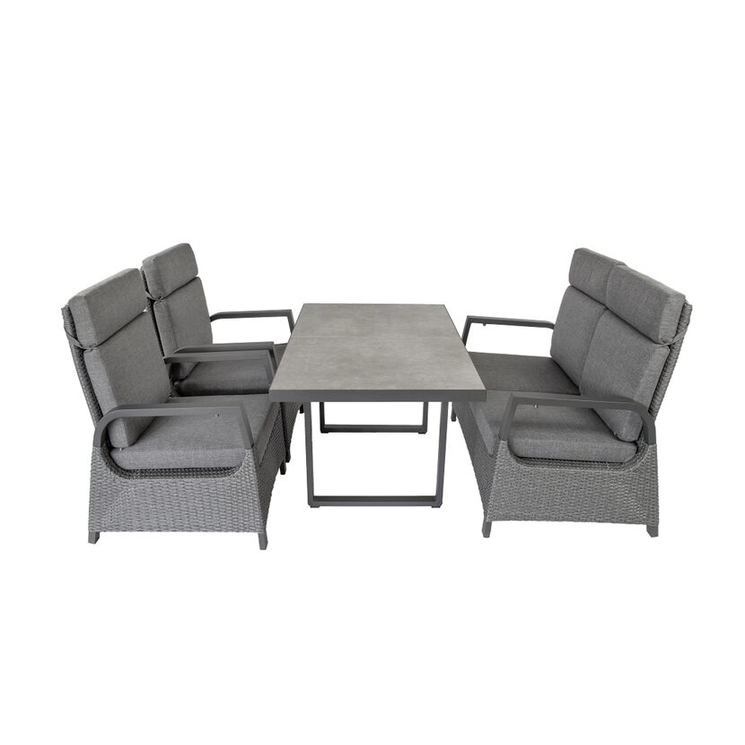 Loungemöbelset 'Orlando' für 4 Personen Aluminium