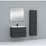Waschbecken mit Unterschrank 'Nero' schwarz matt 81,5 x 56,5 x 46,5 cm